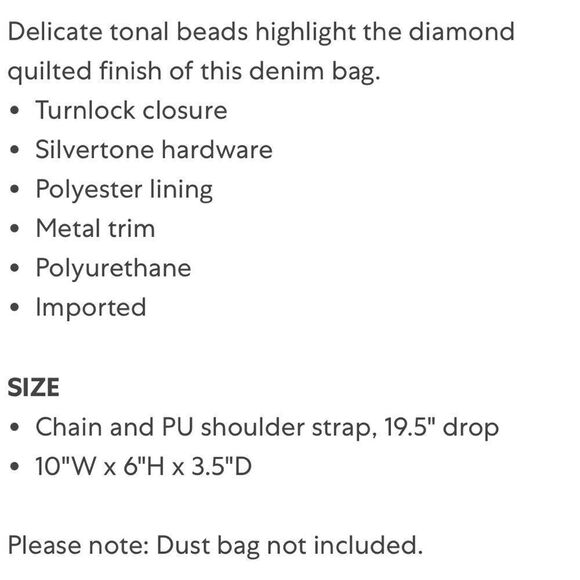 BADGLEY MISCHKA Quilted & Beaded Denim Shoulder Bag - Picture 4 of 4